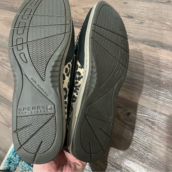 Sperry Boots Women's 9 Hikerfish Lace Up Black Leopard Leather - Picture 7 of 7